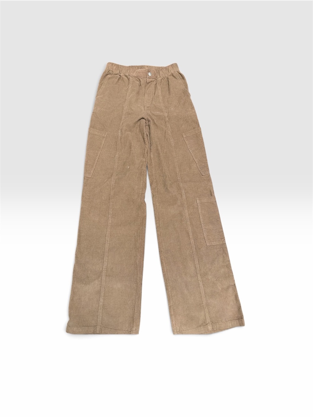 ASOS Tan Corduroy Cargo Wide-Leg Pants